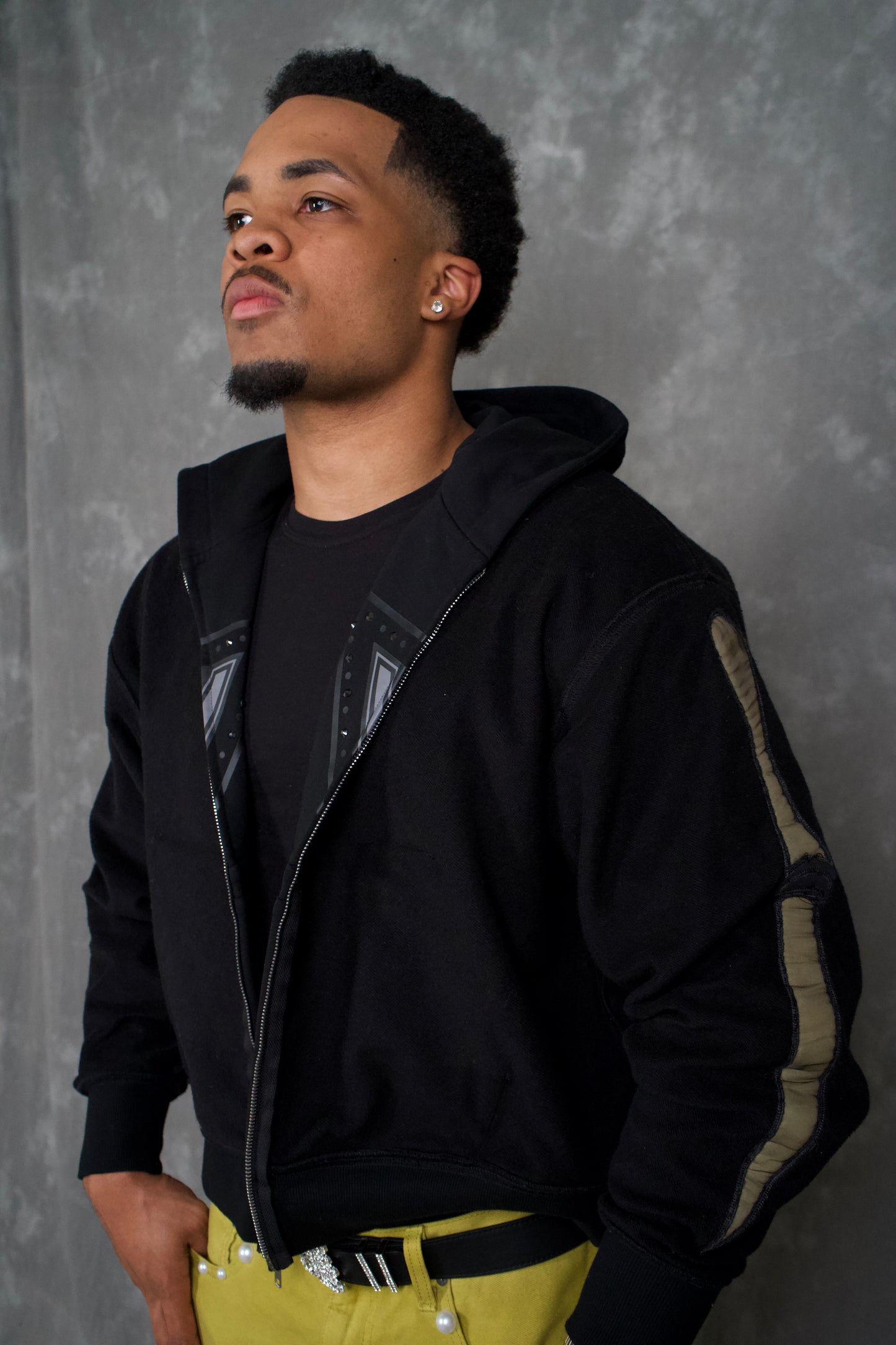 Boxy Embossed 3d Spider Reversible Hoodie